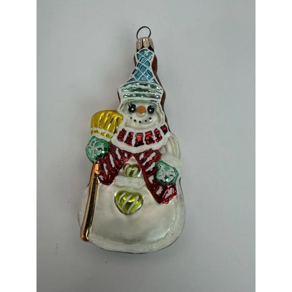 Christopher Radko Cookie-Cut Frosty Gem Snowman Christmas Ornament 3